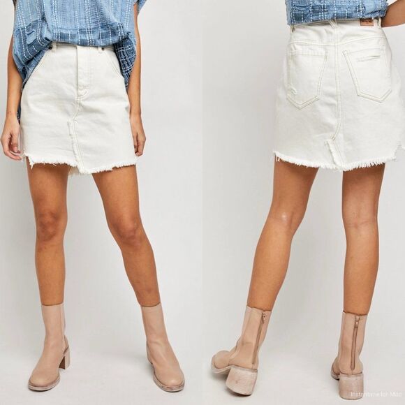 FREE PEOPLE BREA CUT OFF SKIRT - Picture 1 of 4
